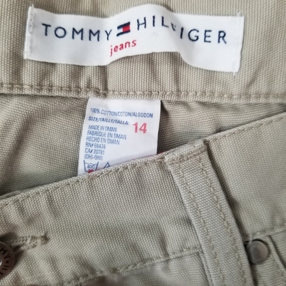 Y2K Tommy Hilfiger Cropped Khaki Pants, all cotton, women 14 - Picture 8 of 8